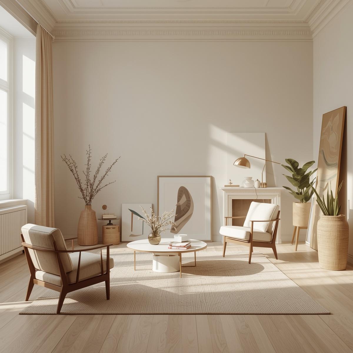 A curated flat lay of design objects arranged with deliberate colour and texture contrast